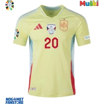 Španjolska Pedri Gonzalez #20 Gostujuci Dres EP 2024 Kratak Rukav